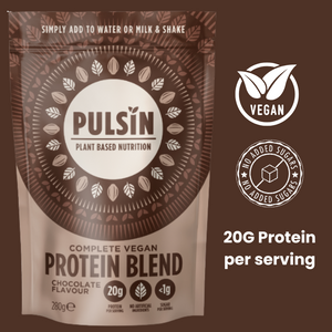 PULSIN Complete Vegan Protein Blend (Chocolate Flavour) (280g)