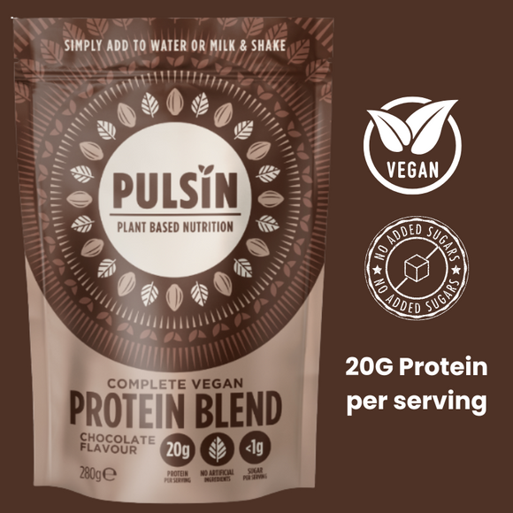 PULSIN Complete Vegan Protein Blend (Chocolate Flavour) (280g)