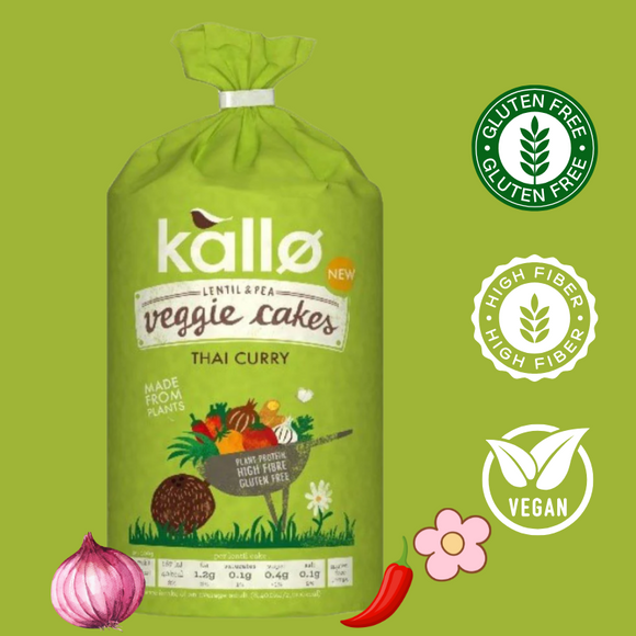 KALLO Thai Curry Lentil Pea Veggie Cakes (122g)