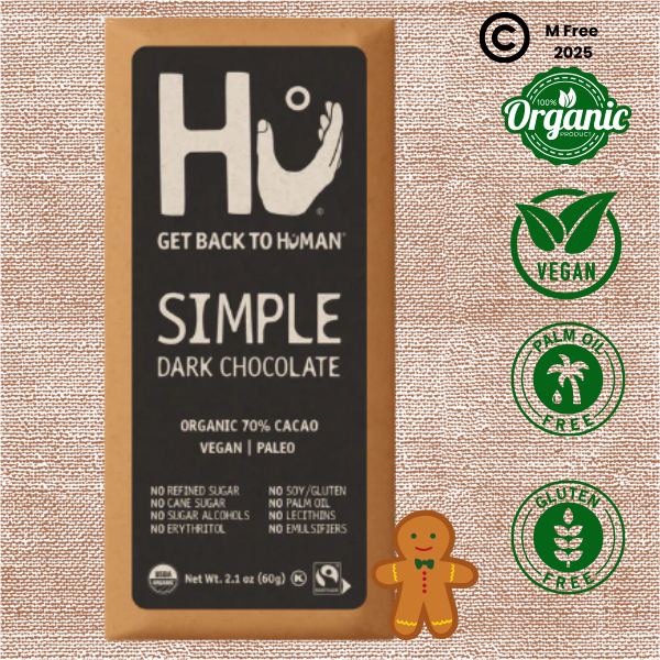 Hu Organic SIMPLE Dark Choc (60g) – Mrs Free Singapore