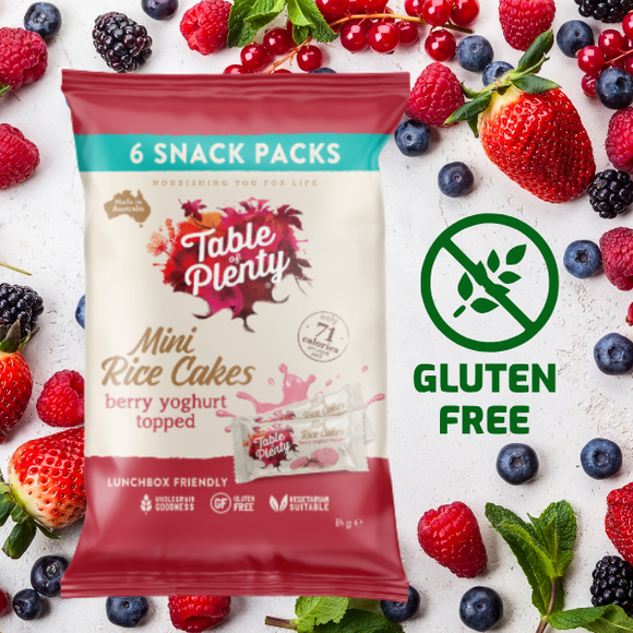 Table of Plenty Mini Rice Cakes – Triple Berry Snack Pack (84g) (NEW!)