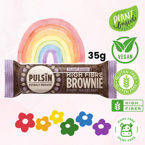 Pulsin Plant Based High Fibre Brownie Choc Hazelnut (35g)