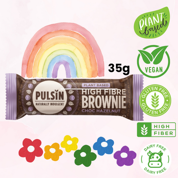 Pulsin Plant Based High Fibre Brownie Choc Hazelnut (35g)