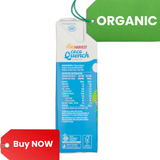 Pure Harvest Coco Quench packaging with 'Organic' and 'Buy Now' tags on a white background