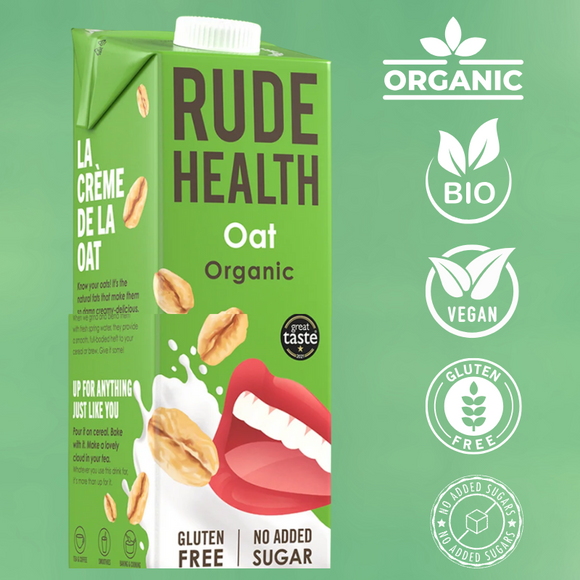 Rude Health Organic Gluten Free Oat Milk  (1 litre)