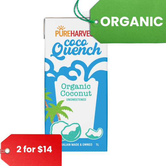 Pure Harvest ORGANIC Coco Quench Coconut (Unsweetened) (1 litre)