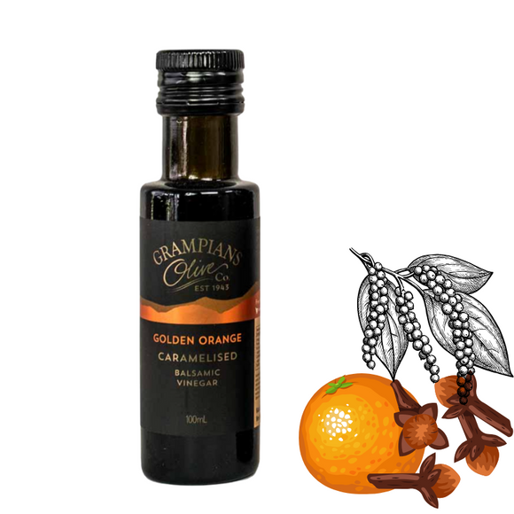 GRAMPIANS GOLDEN ORANGE CARAMELISED BALSAMIC VINEGAR PRE- ORDER ITEM. WA 8687 2051