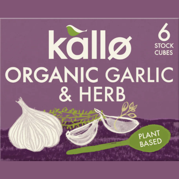 Kallo Organic Garlic Herb Stock Cubes (66g)