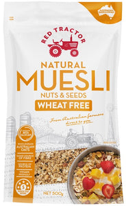 Red Tractor Natural Muesli Nuts Seeds Wheat Free (500g)