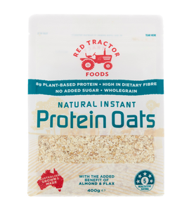 Red Tractor Natural Instant Protein Oats (400g) (with Almond / Flax) 8g Plant Based Protein