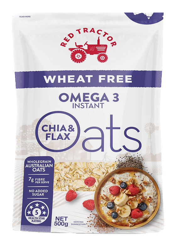 Red Tractor Omega 3 Wheat Free Australian Instant Oats (500g)