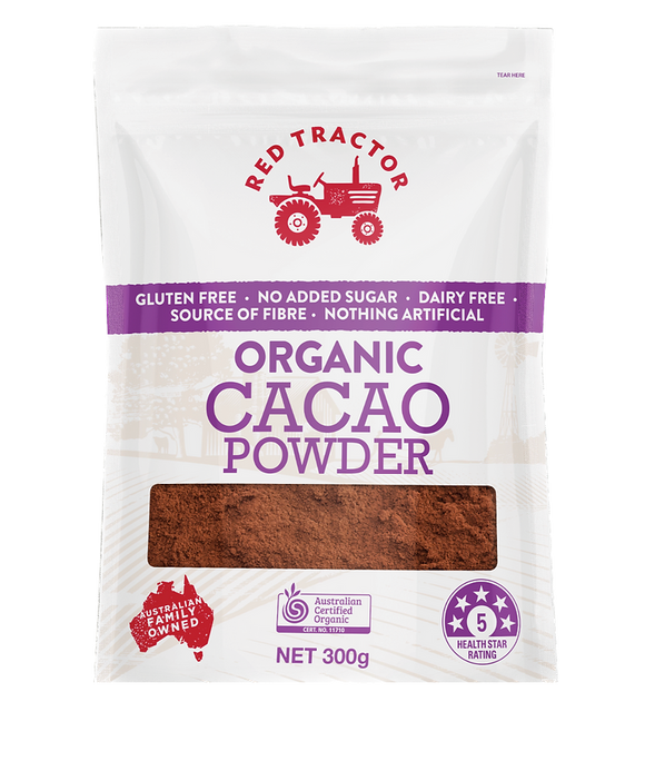 Red Tractor Organic Cacao Powder (300g) *Australian Certified Organic
