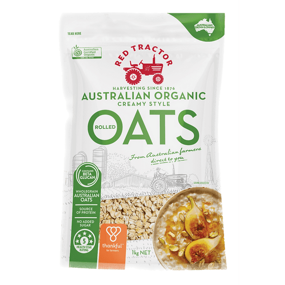 Red Tractor Australian Organic Rolled Oats (1 kg) - Mrs Free Singapore