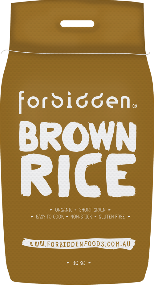 Forbidden Foods Organic Brown Rice (10kg)Packaging : White Gunny Sack and White Box - mrs-free-singapore