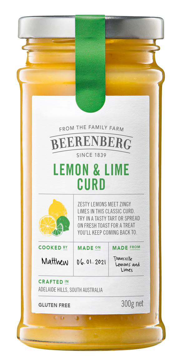 Bereenberg Lemon & Lime Curd (300g) (Delivery end June 24)