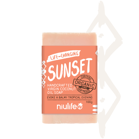 Sunset - Virgin Coconut Oil Soap 100g - NASAA Approved Cosmetic - mrs-free-singapore