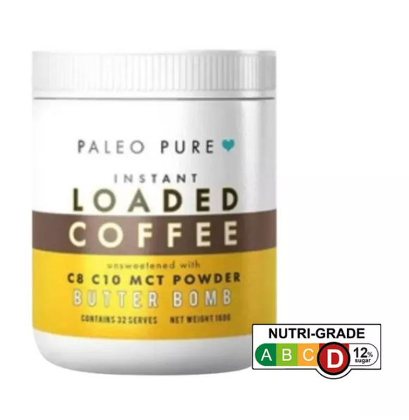 Paleo Pure Keto loaded instant coffee - Butter Bomb 160gm