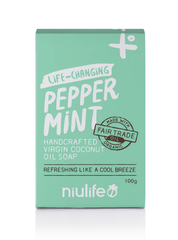 Niulife Virgin Coconut Oil Soap - Peppermint (100g) NEW!